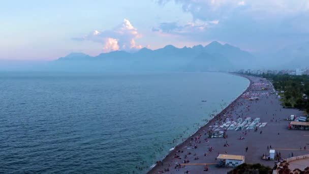 Berglandschaft Und Küste Der Stadt Antalya Türkei — Stockvideo