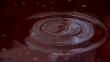 Sıvının yüzeyine düşen bir damla su tuhaf desenler oluşturur.