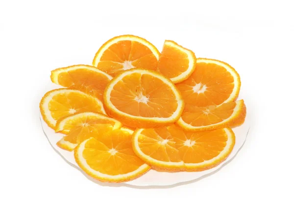 Scheiben Reife Orange Für Den Verzehr Zubereitet — Stockfoto