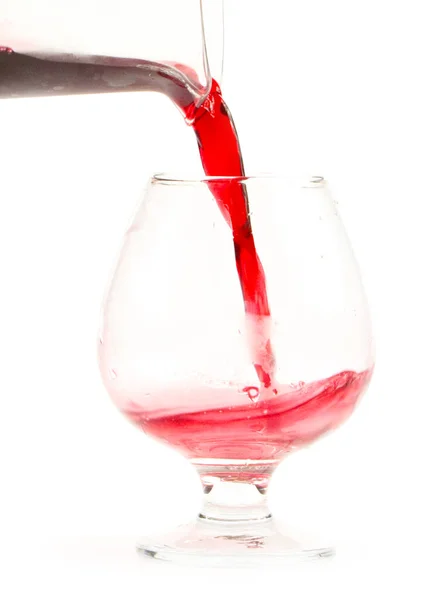 赤ワインと液体のジェット — ストック写真