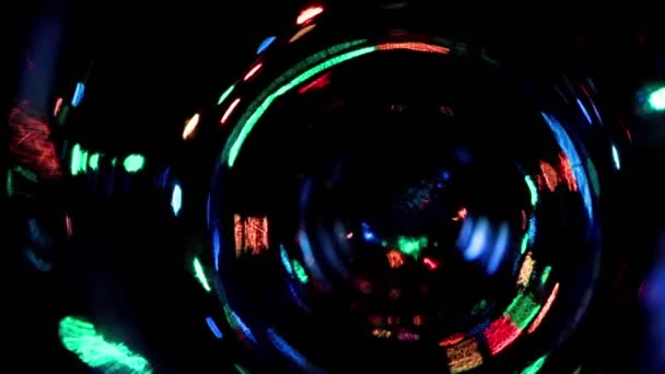 Movimento Radial Reflexos Luz Criados Pelas Luzes Luzes Festivas — Vídeo de Stock