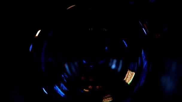 Radial Movement Light Reflections Created Lights Festive Lights — Stock Video