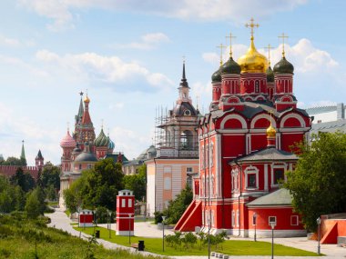 Zaryadye parkında tarihi değeri olan binalar Moskova Rusya