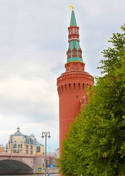 Tours Murs Ancien Kremlin Moscou Russie — Photo