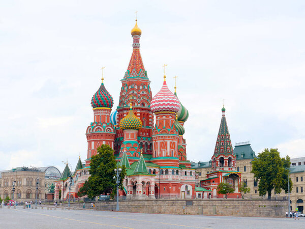 St. Basil's Cathedral on the red square of the Kremlin Moscow Russia