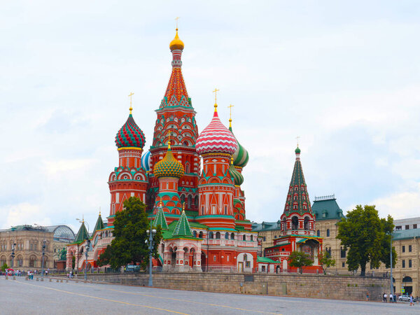 St. Basil's Cathedral on the red square of the Kremlin Moscow Russia