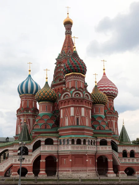 Kuppeln Von Basilius Kathedrale Auf Dem Roten Platz Moskau Russland — Stockfoto