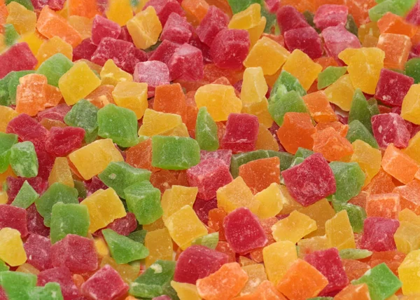 Härlig Söt Frukt Kanderad Frukt Beredd Som Delikatess Mat — Stockfoto