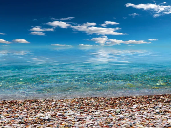 Meereslandschaft Mit Wellen Und Sandstrand — Stockfoto