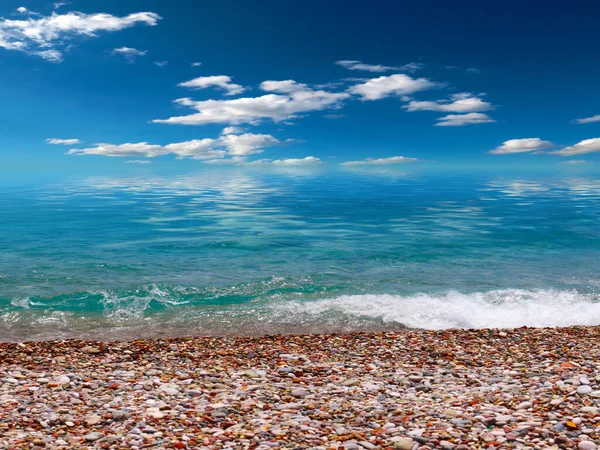 Meereslandschaft Mit Wellen Und Sandstrand — Stockfoto