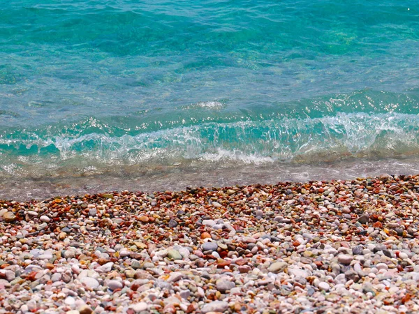 Маленькі Хвилі Піщаний Пляж Моря — стокове фото