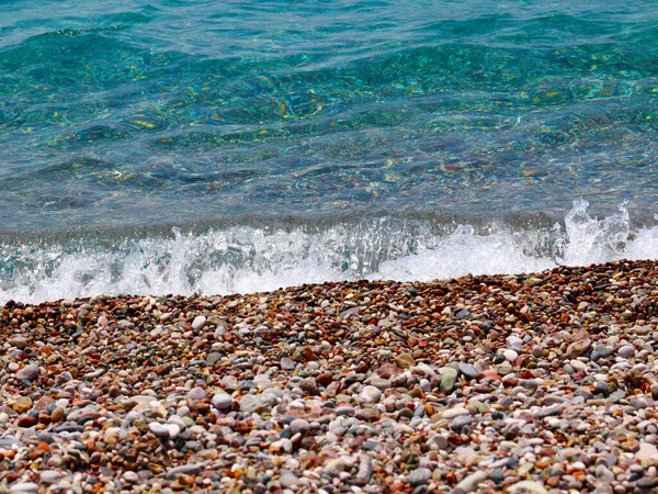 Маленькі Хвилі Піщаний Пляж Моря — стокове фото