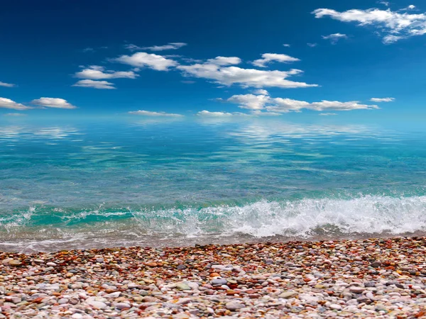 Bewölkter Himmel Und Ein Großartiger Ort Zum Entspannen Strand — Stockfoto