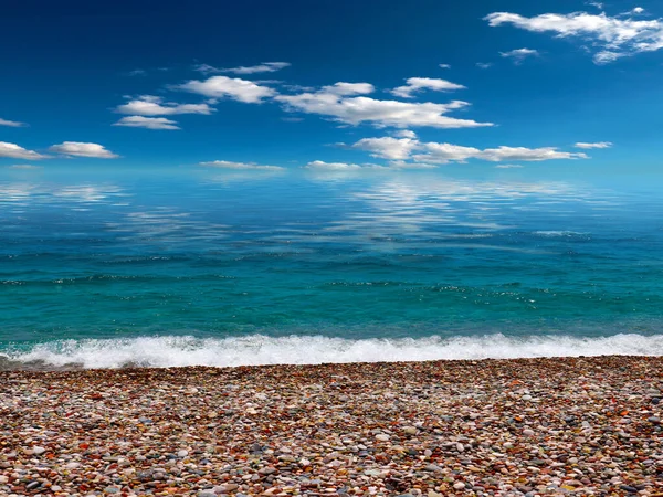 Bewölkter Himmel Und Ein Großartiger Ort Zum Entspannen Strand — Stockfoto