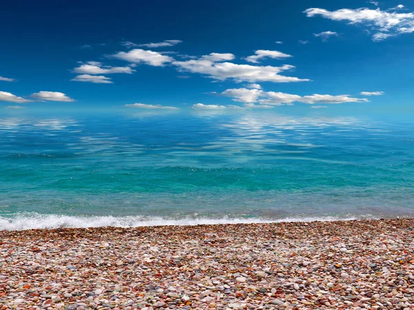 Bewölkter Himmel Und Ein Großartiger Ort Zum Entspannen Strand — Stockfoto