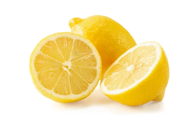 Zitronenfrüchte Auf Weißem Hintergrund Leer Für Ihre Foto Manipulationen — Stockfoto
