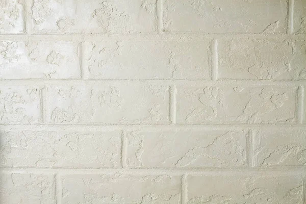 Detalj på en gammal vit tegel vägg — Stockfoto