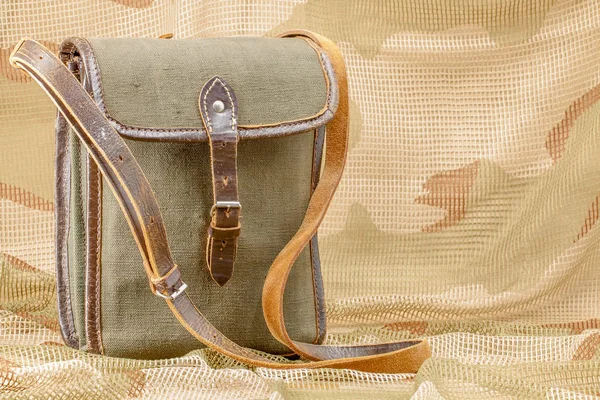 Vintage tuval çanta — Stok fotoğraf