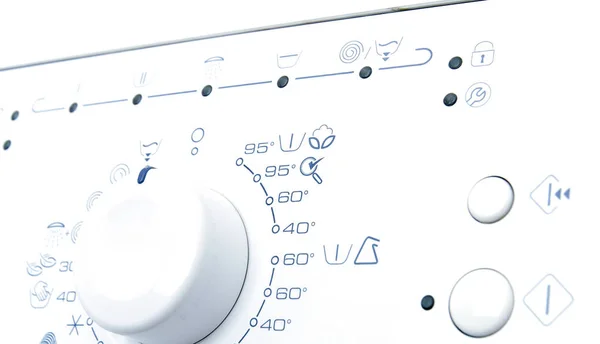 Detail from the control panel of an automatic home washing machi — Stock Photo, Image