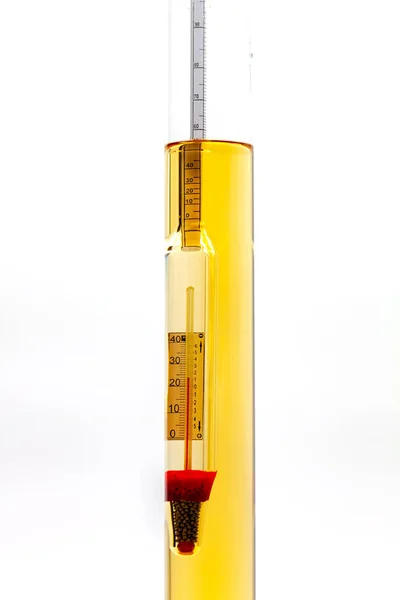 Professional Alcohol Meter Temperature Correction Grading Alcoholic Beverages — Stock Photo, Image