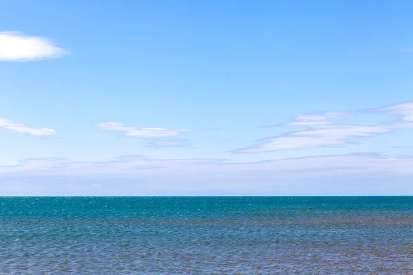 Вид Океан Блакитне Небо Сонячний День — стокове фото