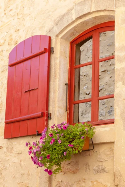 典型的有百叶窗的法国窗户 — 图库照片