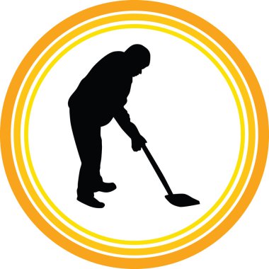 işçi olarak siluet vektör