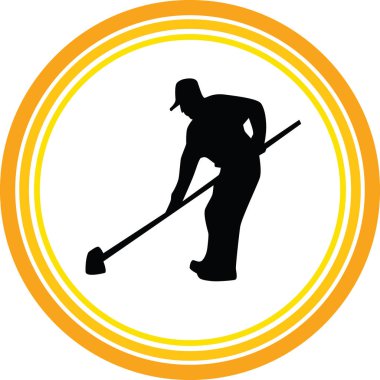 işçi olarak siluet vektör