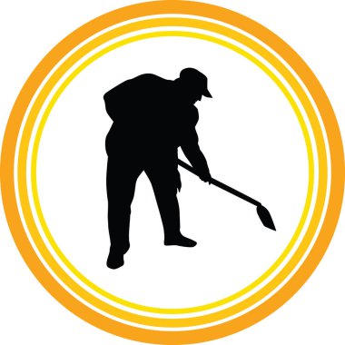 işçi olarak siluet vektör