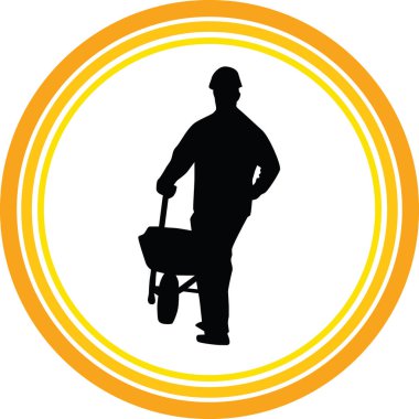 işçi olarak siluet vektör