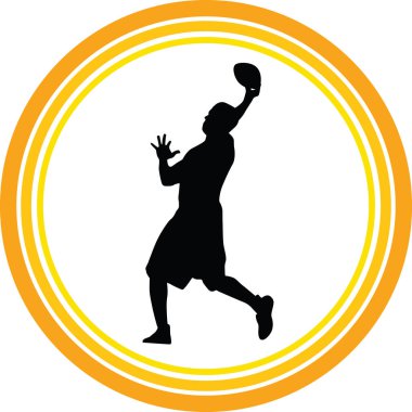 Futbol oyuncu siluet vektör