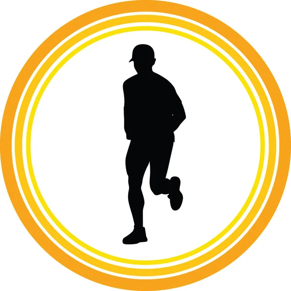 Coureur Comme Vecteur Silhouette — Image vectorielle