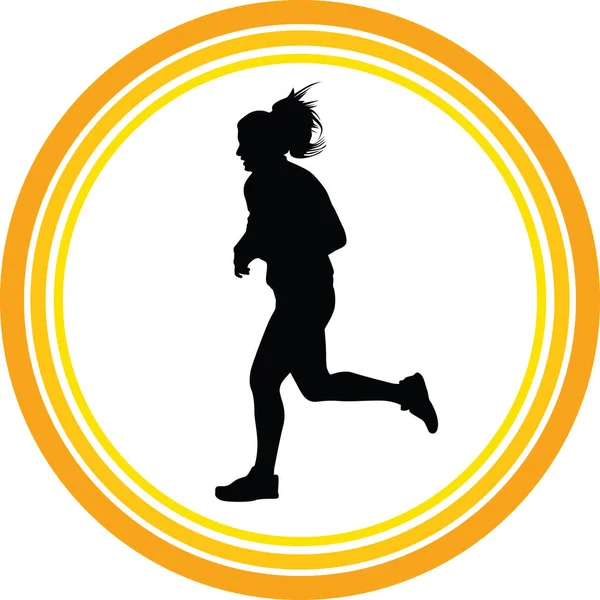 Coureur Comme Vecteur Silhouette — Image vectorielle