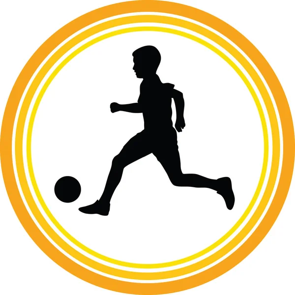 Barn Spelar Fotboll Vektor — Stock vektor