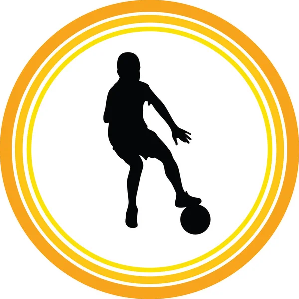 Enfant Jouer Soccer Vecteur — Image vectorielle