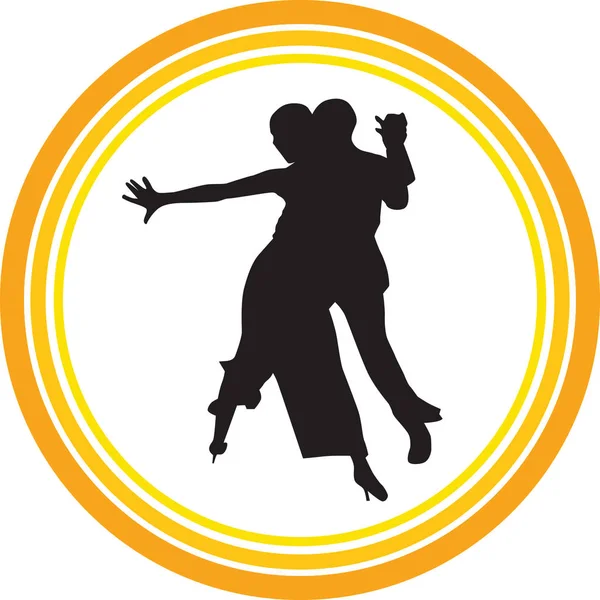 Danse Gens Silhouette Vecteur — Image vectorielle