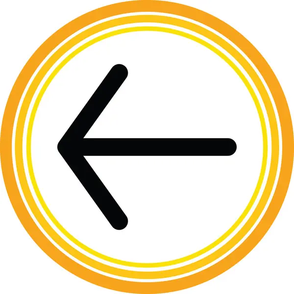 Ikon Web Panah Kiri - Stok Vektor