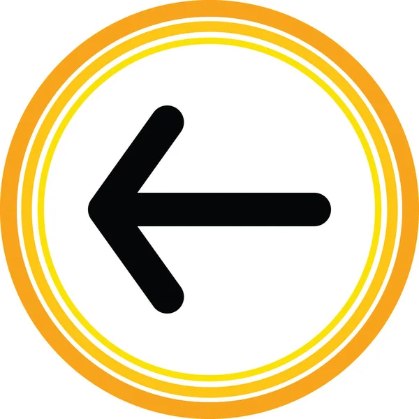 Flecha Izquierda Icono Web — Vector de stock