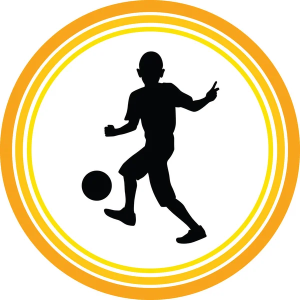 Kid Play Soccer Vector — Stock Vector