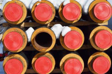 İnşaat, Malzemeler, Endüstri, Borular, Altında, Kar.