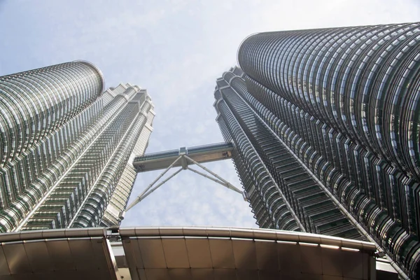 Petronas Towers Kuala Lumpur Wolkenkrabber Maleisië — Stockfoto