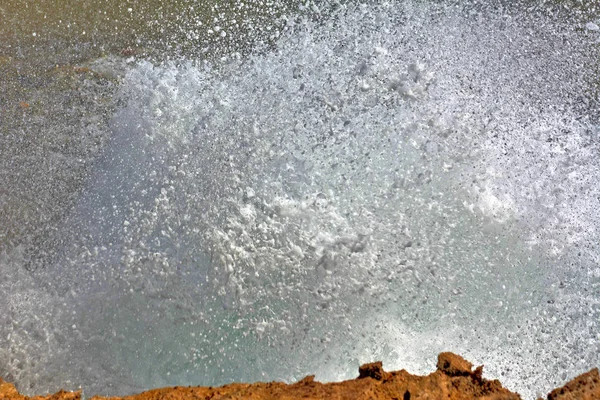 Suplado Jacuzzi Egy Természetes Pezsgőfürdő Fényképezte Északi Partján Curacao — Stock Fotó