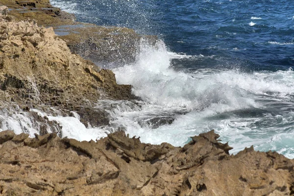 Jacuzzi Suplado Tourbillon Naturel Photographié Sur Côte Nord Curaçao — Photo