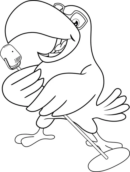 Cartone animato felice uccello toucan — Vettoriale Stock