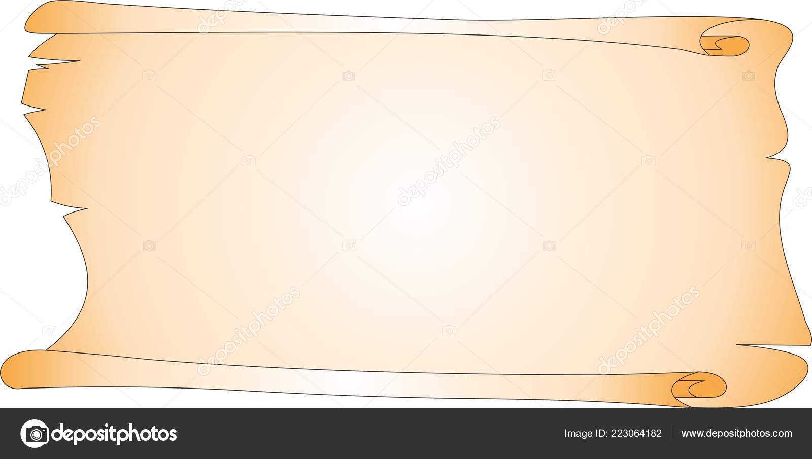 Old Paper Scroll Parchment Cartoon Illustration White Background Stock  Photo by ©abrakadabra 223064182