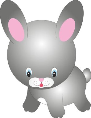 Beyaz arka plan önünde bir tavşan