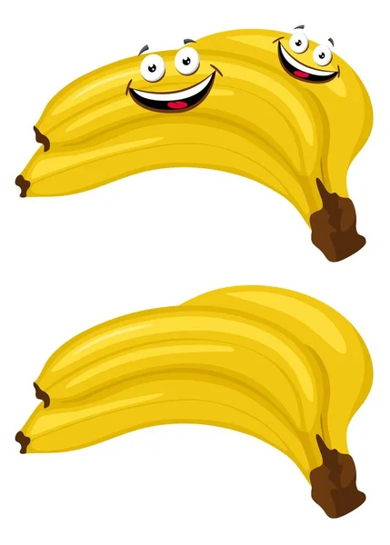 Banan Gäng Färska Bananer Frukter Isolerad Vit Bakgrund Samling Raster — Stockfoto