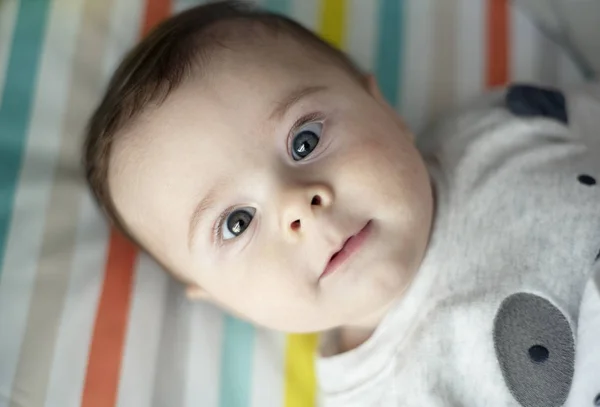 Portrait Little Cute Boy Home — Stock Photo, Image