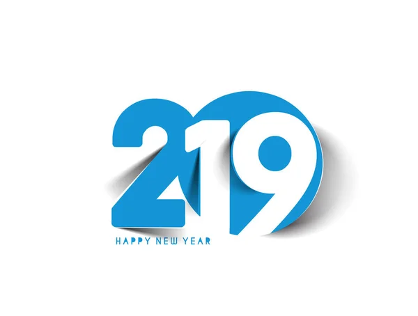 Felice Anno Nuovo 2019 Text Design Patter Illustrazione Vettoriale — Vettoriale Stock