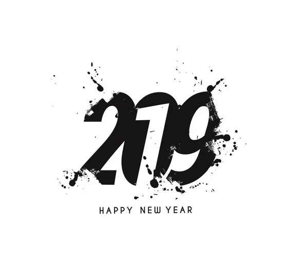 Gott Nytt 2019 Text Design Patter Vektor Illustration — Stock vektor